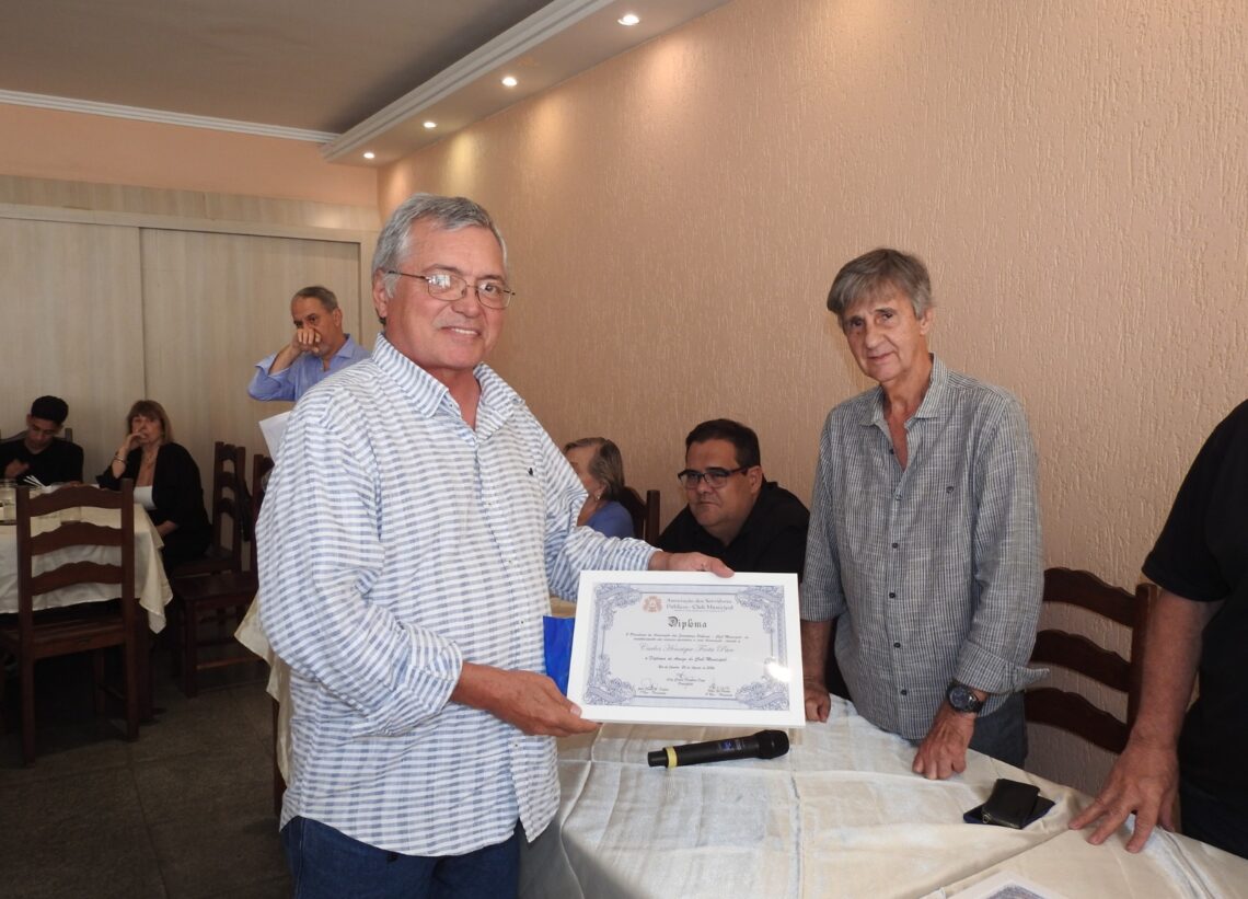 Certificado de Agradecimento e Parceria com a Asa-Rio e a Portuguesa Carioca